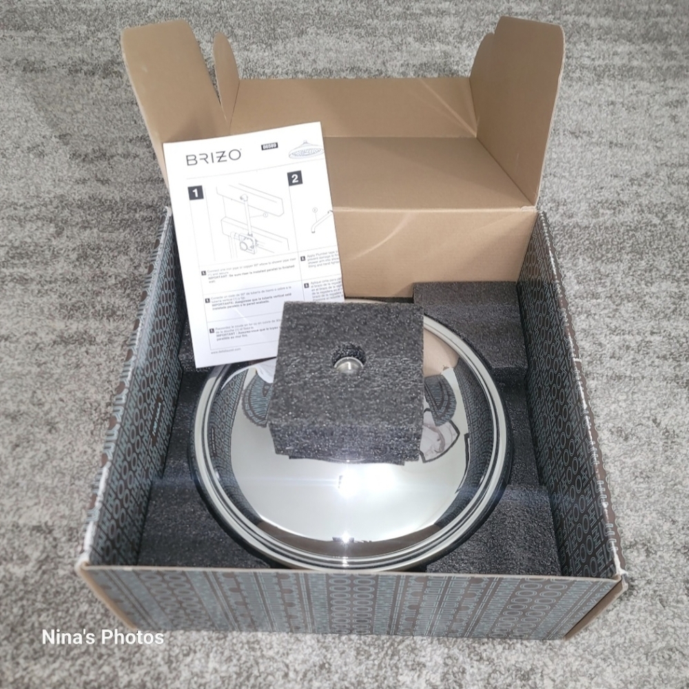 Brizo 83310- PC Polished Chrome Raincan 11" Shower Head Ceiling Mount NOB
